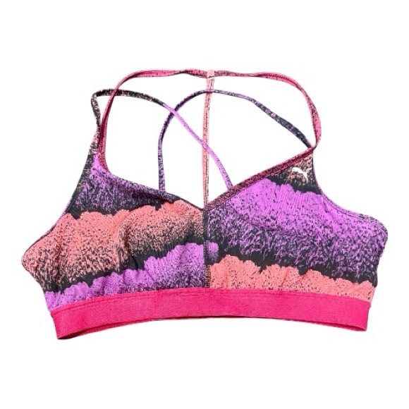 Puma Other - PUMA Strappy Pink and Purple Sports Bra